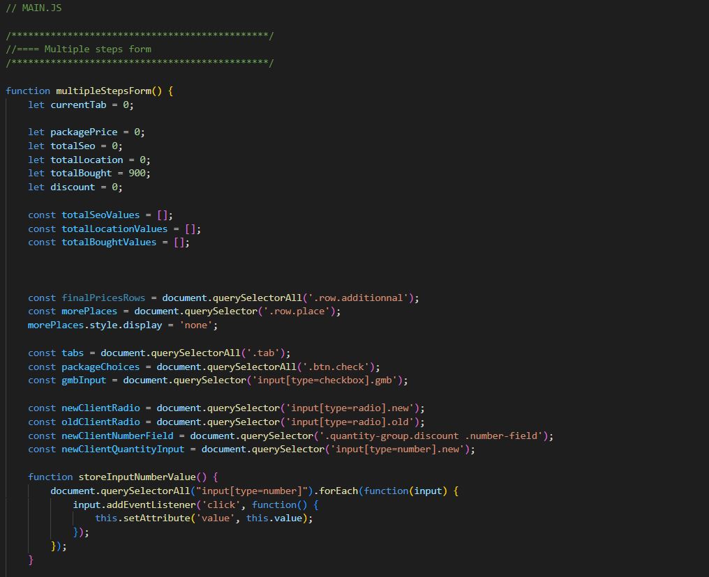 Code des scripts pour les variables