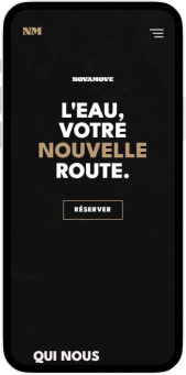 Mockups mobile du site web Novamove