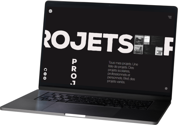 Mockup du site web de mon portfolio